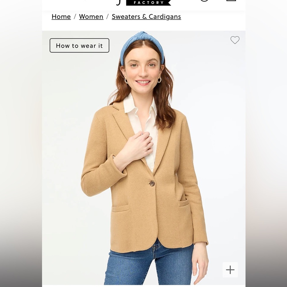 EUC J Crew Factory Sweater Blazer